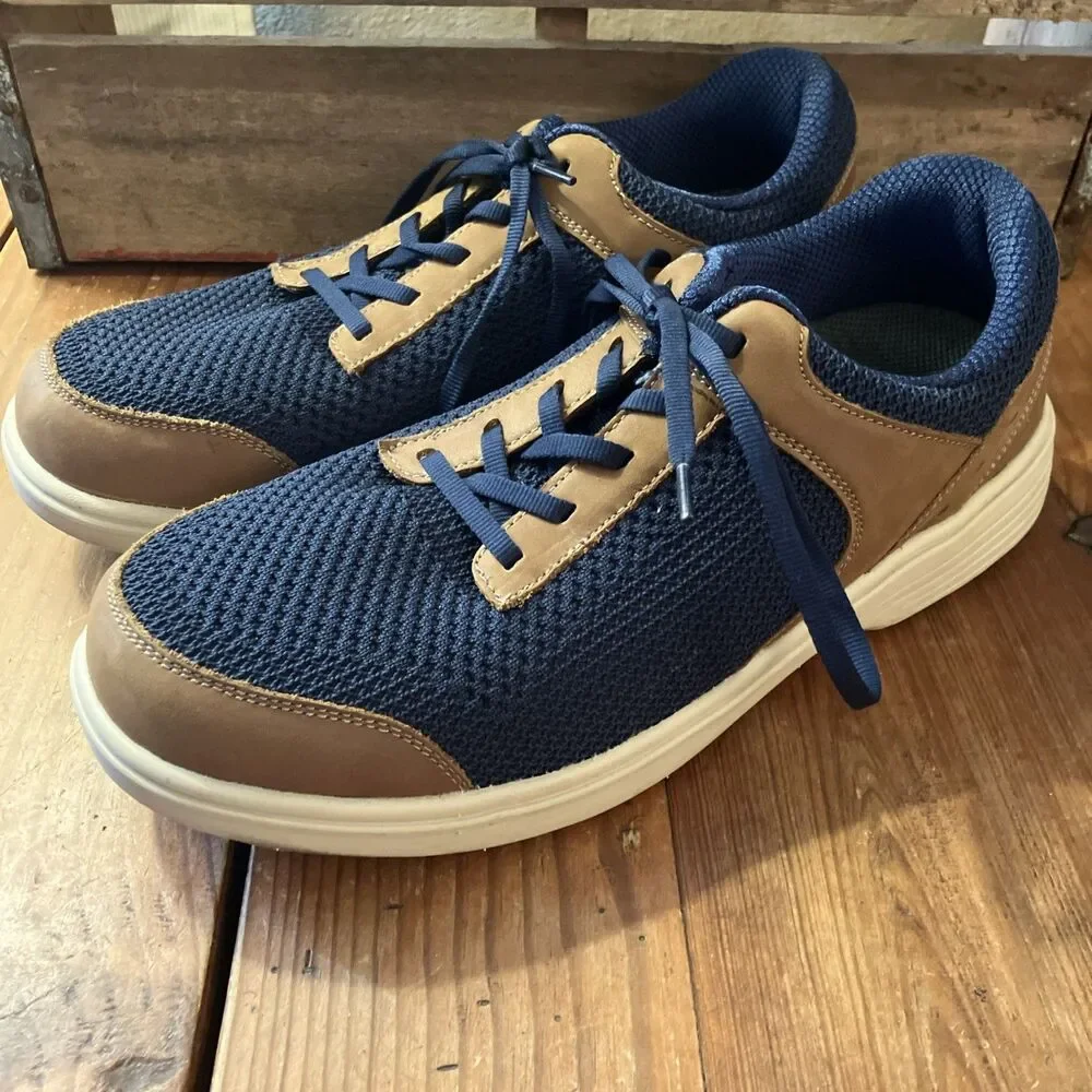 Orthofeet Tabor 20215 Shoes Mens 10.5 Blue Mesh Orthopedic Comfort Walking